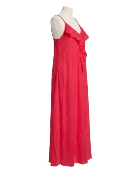 Maxikleid Baumwolle in  rot von Made in Italy (Bild 2)