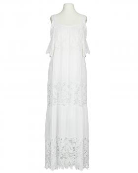 Maxikleid Cold-Shoulder-Ausschnitt in  weiss von Made in Italy (Bild 1)