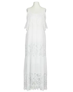 Maxikleid Cold-Shoulder-Ausschnitt in  wei� von Made in Italy (Bild 1)