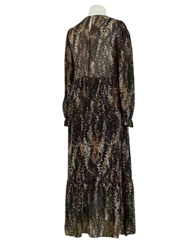 Maxikleid Cr�pe Chiffon in  braun von Made in Italy (Bild 2)