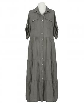Maxikleid Leinen in  braun von Made in Italy (Bild 1)