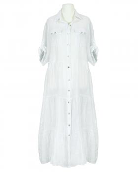 Maxikleid Leinen in  weiss von Made in Italy (Bild 1)