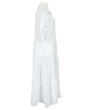 Maxikleid Leinen in  weiss von Made in Italy (Bild 2)