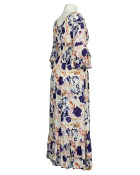Maxikleid mit Blumen in  blau von H. Trend (Bild 2)