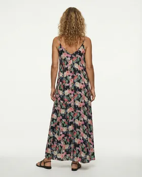 Maxikleid mit Blumen in  schwarz von Made in Italy (Bild 4)