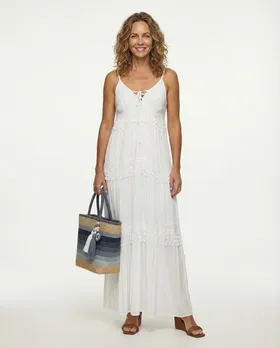 Maxikleid mit H�kelspitze in  wei� von Spaziodonna (Bild 3)