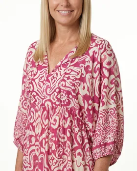 Maxikleid mit Muster in  pink von H. Trend (Bild 5)