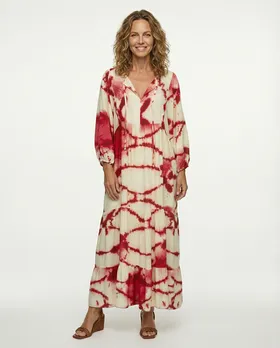 Maxikleid mit Muster in  rot von H. Trend (Bild 4)