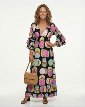 Maxikleid mit Print in  schwarz von H. Trend (Bild 3)