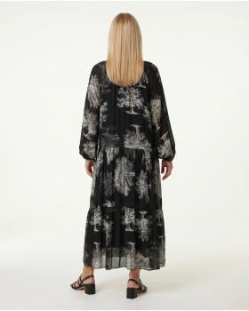 Maxikleid mit Seide in  schwarz von Made in Italy (Bild 4)