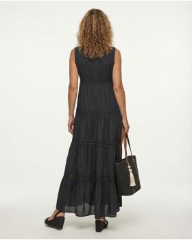 Maxikleid mit Seide 2tlg. in  schwarz von Made in Italy (Bild 4)