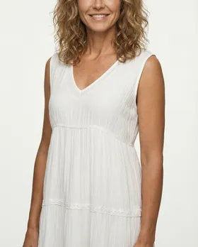 Maxikleid mit Seide 2tlg. in  wei� von Made in Italy (Bild 5)