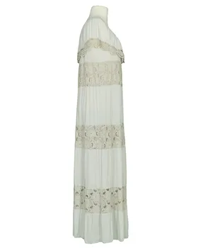 Maxikleid mit Spitze in  beige von Made in Italy (Bild 2)
