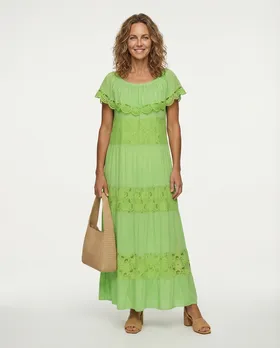 Maxikleid mit Spitze in  gr�n von Made in Italy (Bild 4)