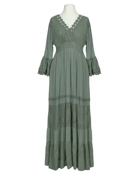 Maxikleid mit Spitze in  oliv von Made in Italy (Bild 1)
