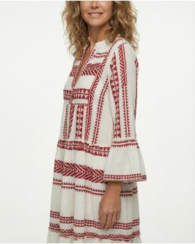 Maxikleid Muster in  bordeaux von Made in Italy (Bild 5)