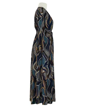 Maxikleid Wickeloptik in  blau von Made in Italy (Bild 3)