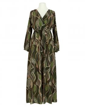 Maxikleid Wickeloptik in  oliv von Made in Italy (Bild 1)
