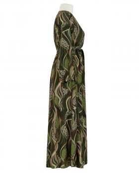 Maxikleid Wickeloptik in  oliv von Made in Italy (Bild 2)