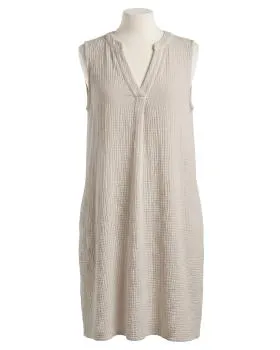 Musselin Kleid in  beige von Made in Italy (Bild 1)