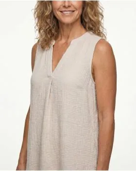 Musselin Kleid in  beige von Made in Italy (Bild 4)