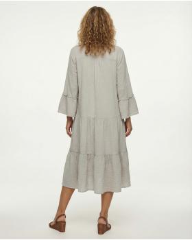 Musselin Kleid in  beige von Made in Italy (Bild 4)