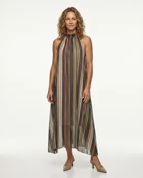 Neckholderkleid A-Linie in  bunt von Made in Italy (Bild 4)