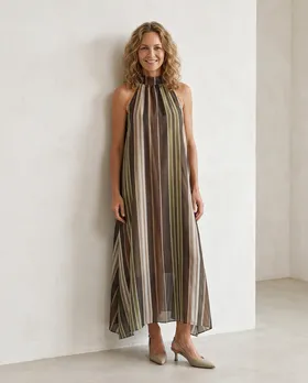 Neckholderkleid A-Linie in  bunt von Made in Italy (Bild 6)