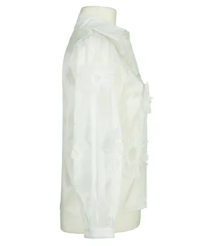 Organza Bluse mit Blumen in  wei� von Timiami (Bild 2)