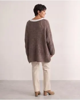 Oversize Pullover Grobstrick in  braun von New Collection (Bild 5)