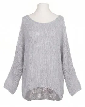 Oversize Pullover Grobstrick in  hellgrau von New Collection (Bild 1)
