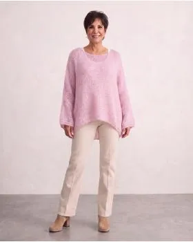 Oversize Pullover Grobstrick in  rosa von New Collection (Bild 3)