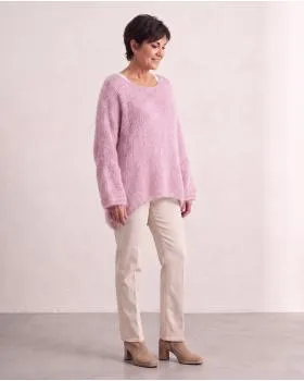 Oversize Pullover Grobstrick in  rosa von New Collection (Bild 4)