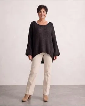 Oversize Pullover Grobstrick in  schwarz von New Collection (Bild 3)