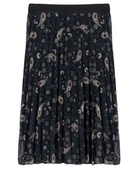 Plisseerock mit Paisley in  schwarz von Made in Italy (Bild 1)
