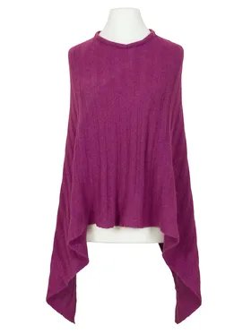 Poncho mit Cashmere in  beere von Made in Italy (Bild 1)