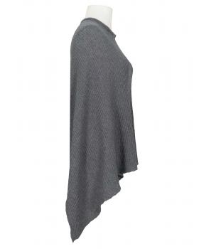 Poncho mit Cashmere in  grau von Made in Italy (Bild 2)