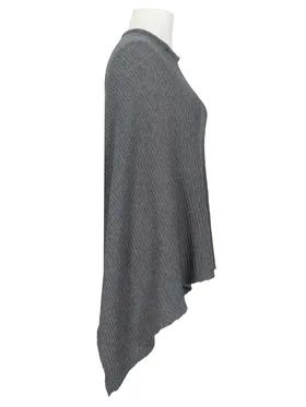 Poncho mit Cashmere in  grau von Made in Italy (Bild 2)