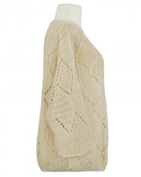 Pullover Ajourstrick in  beige von Made in Italy (Bild 2)