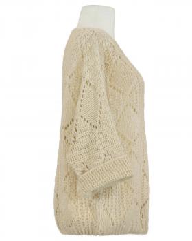 Pullover Ajourstrick in  beige von Made in Italy (Bild 3)