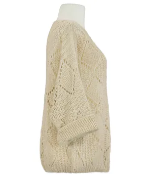 Pullover Ajourstrick in  beige von Made in Italy (Bild 3)