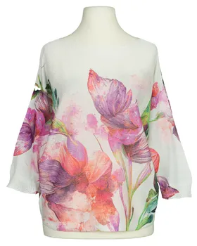 Pullover Floral in  wei� von Made in Italy (Bild 1)