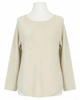 Pullover gerader Schnitt in  beige von Made in Italy (Bild 1)