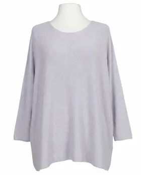 Pullover gerader Schnitt in  grau von Made in Italy (Bild 1)