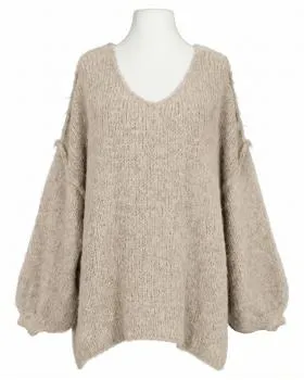 Pullover Inside-Out in  beige von Made in Italy (Bild 1)