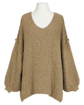 Pullover Inside-Out in  camel von Made in Italy (Bild 1)