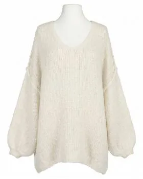 Pullover Inside-Out in  creme von Made in Italy (Bild 1)