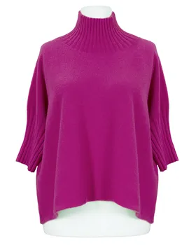 Pullover Kastenform in  beere von Made in Italy (Bild 1)