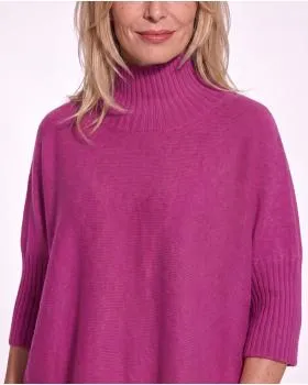 Pullover Kastenform in  beere von Made in Italy (Bild 4)