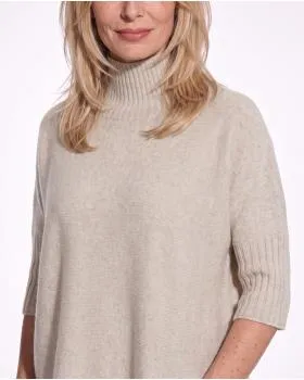 Pullover Kastenform in  beige von Made in Italy (Bild 3)